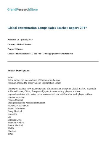 global-examination-lamps-sales