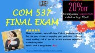 COM 537 Final Exam Questions Answers - Pdf Download By UOP E Assignments