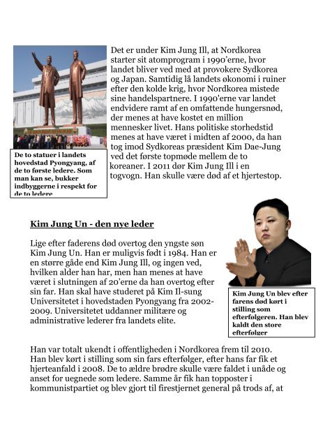 Baggrund  Nordkorea og Kim Familien