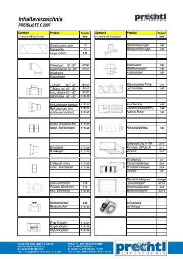 preisliste € 2007