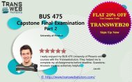 BUS 475 Capstone Final Examination Part 2 Answers for latest Questions