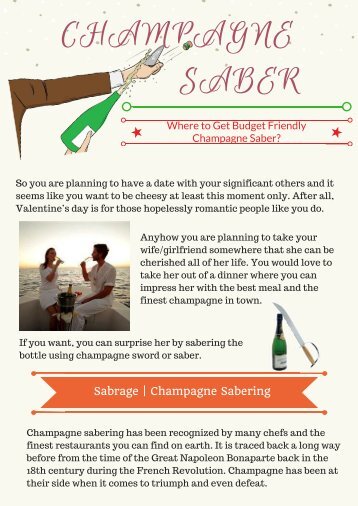 Where to Get Budget Friendly Champagne Saber-