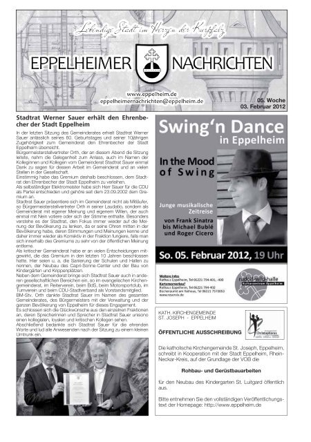 Swing in Eppelheim Sonntag, 05. Februar 2012, 19 Uhr