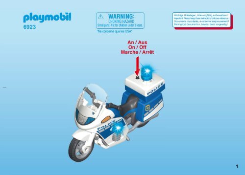 Playmobil 6923 - Notice de montage Playmobil 6923