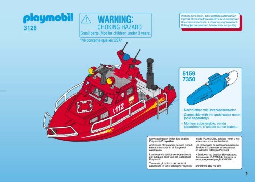 Playmobil 3128 - Notice de montage Playmobil 3128