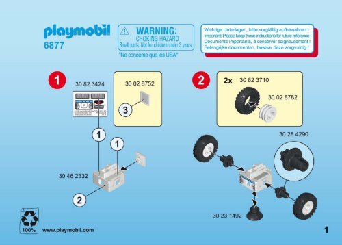 Playmobil 6877 - Notice de montage Playmobil 6877