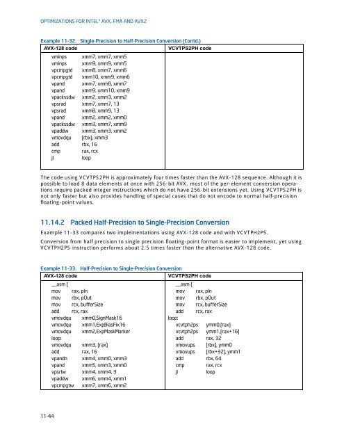 OPTIMIZATIONS FOR INTEL®