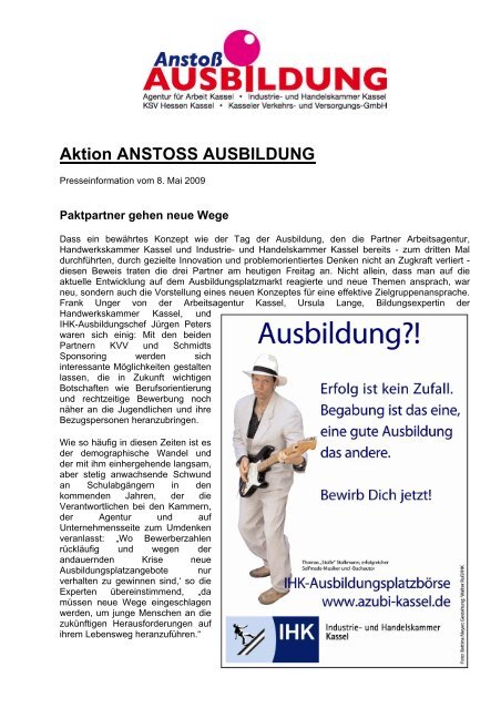 Aktion ANSTOSS AUSBILDUNG - IHK Kassel