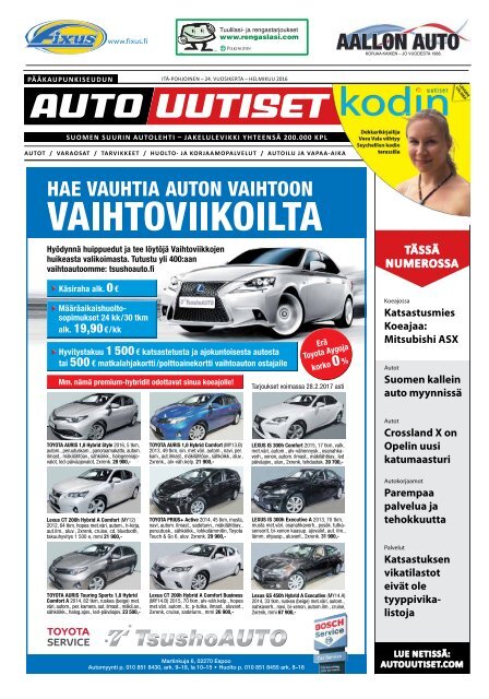 Pääkaupunkiseudun Auto Uutiset 02-2017,  Itä-Pohjoinen painos