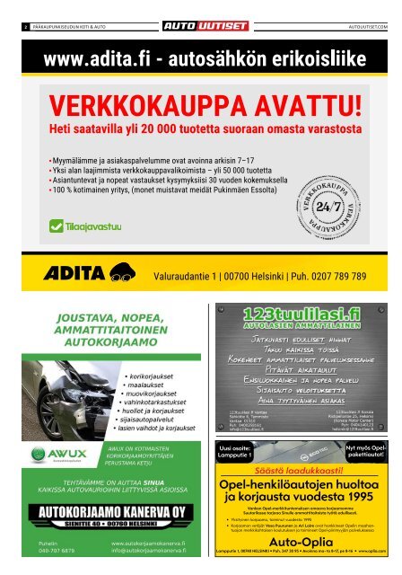 Pääkaupunkiseudun Auto Uutiset 02-2017,  Itä-Pohjoinen painos