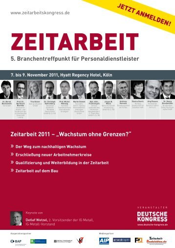 Zeitarbeit 2011 - DEUTSCHE KONGRESS