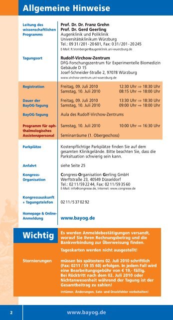 Programm - Universitätsklinikum Würzburg