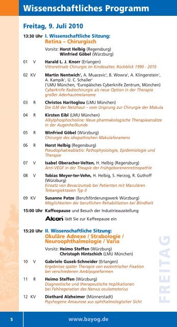 Programm - Universitätsklinikum Würzburg