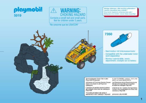 Playmobil 5019 - Notice de montage Playmobil 5019
