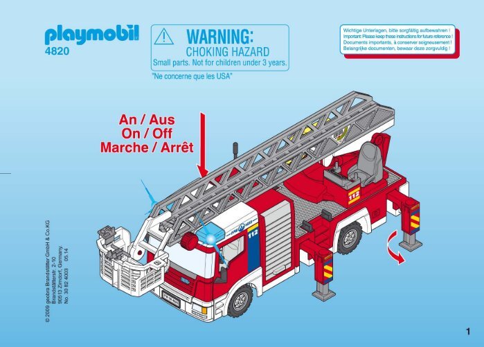 Playmobil fire engine best sale 4820