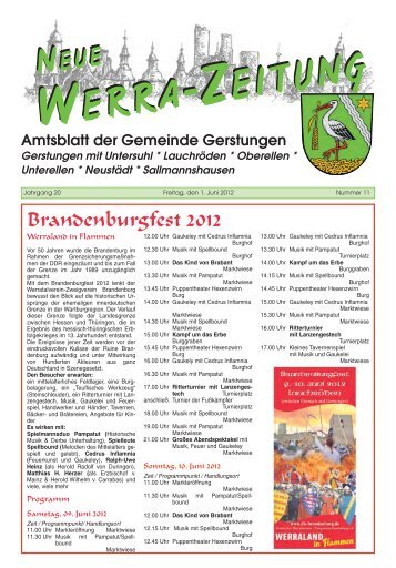 WERRA -ZEITUNG WERRA -ZEITUNG - Gemeinde Gerstungen