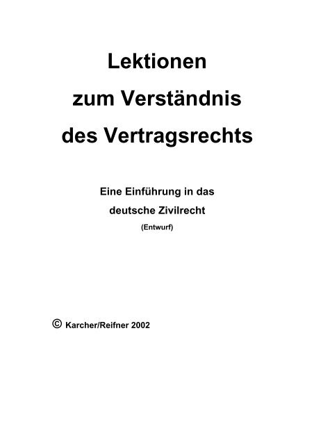 Lektionen zum Verständnis des Vertragsrechts ... - BA-Finanzrecht