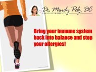 Bring your immune system back into balance and stop your allergies!