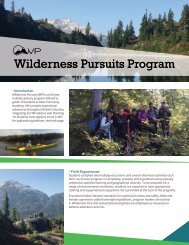 Wilderness Pursuits Program Brochure 2017-2018