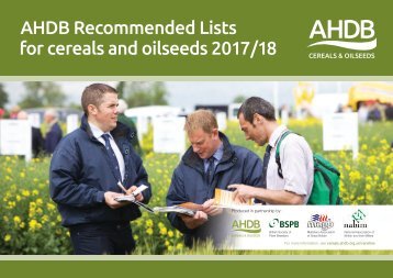 AHDB Recommended Lists for cereals and oilseeds 2017/18