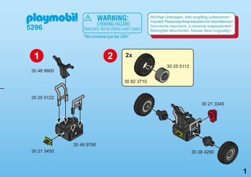 Playmobil 5296 - Notice de montage Playmobil 5296