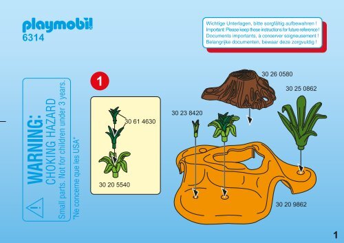 Playmobil 6314 - Notice de montage Playmobil 6314