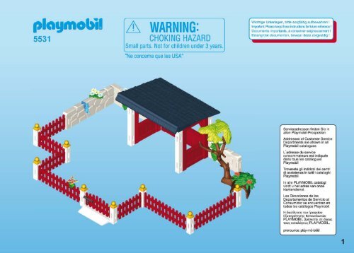 Playmobil 5531 - Notice de montage Playmobil 5531