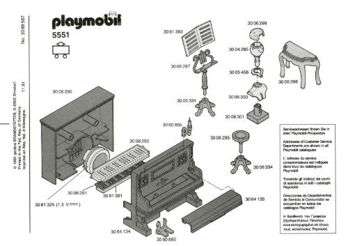 Playmobil 5551 - Notice de montage Playmobil 5551