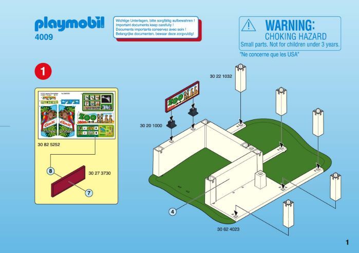 Playmobil 4009 - Notice de montage Playmobil 4009