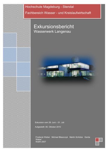 Exkursionsbericht - Hochschule Magdeburg-Stendal
