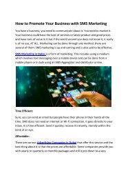 How to Promote Your Business with SMS Marketing