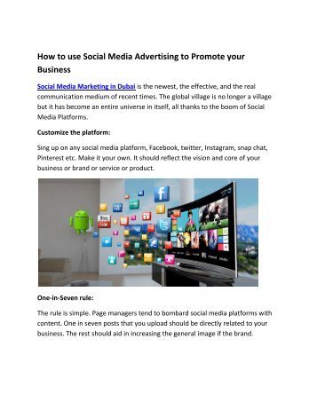How to use Social Media Advertising to Promote your Business