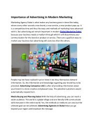 Importance of Advertising in Modern Marketing