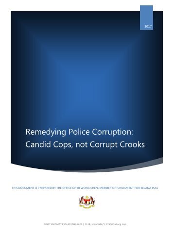 Remedying Police Corruption Candid Cops not Corrupt Crooks