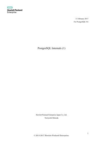 PostgreSQL Internals (1)