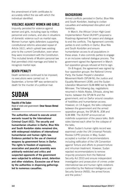 AMNESTY INTERNATIONAL REPORT 2016/17