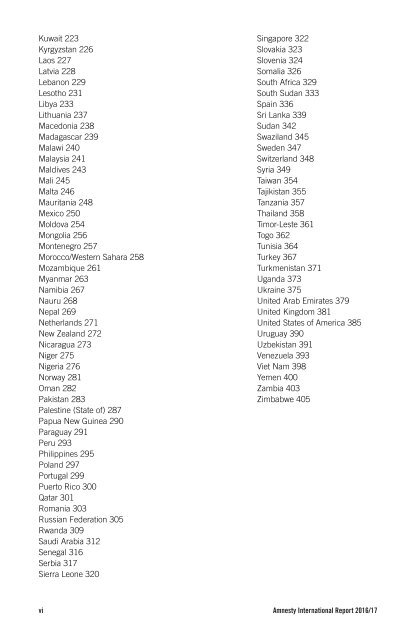 AMNESTY INTERNATIONAL REPORT 2016/17