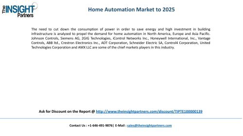 Home Automation Market to 2025-Industry Analysis, Applications, Opportunities and Trends