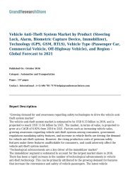 Vehicle Anti-Theft System Market by Product, Technology, Vehicle Type, and Region - Global Forecast to 2021