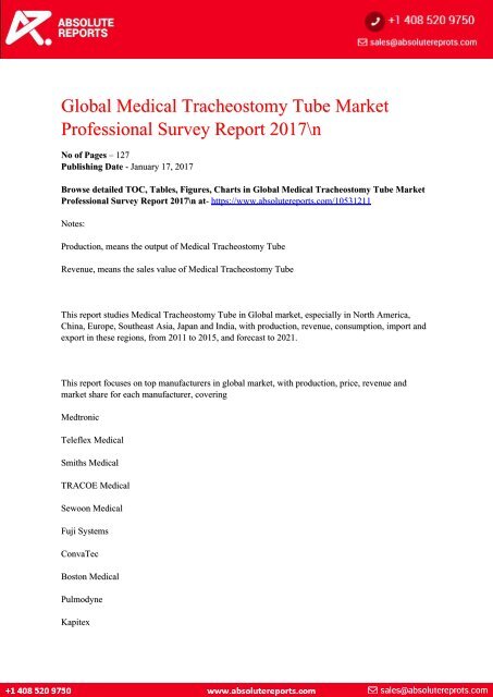 Global-Medical-Tracheostomy-Tube-Market-Professional-Survey-Report-2017-n