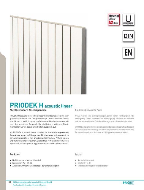 PRIODEK Hacoustic linear - Priorit