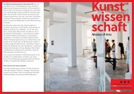 Master-Studiengang Kunstwissenschaft an der HBK Braunschweig