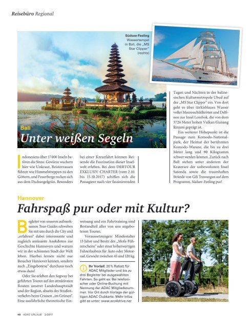 ADAC Urlaub März-Ausgabe 2017, Niedersachen/ Sachsen-Anhalt