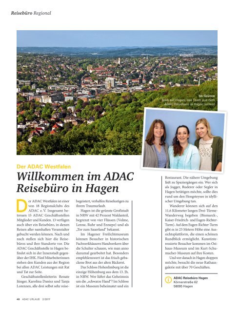 ADAC Urlaub März-Ausgabe 2017, Westfalen