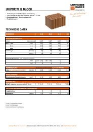 UNIPOR W 12 BLOCK - Leipfinger-Bader KG