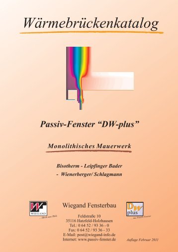 Passiv-Fenster “DW-plus” - Wiegand Fensterbau