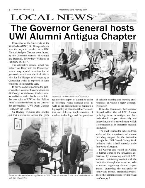 Caribbean Times 3rd Issue - Wednesday 22nd February 2017