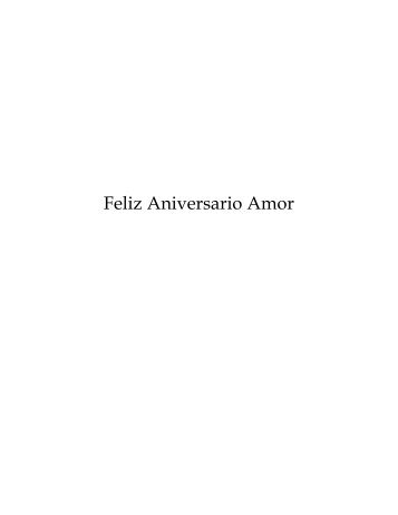 Feliz Aniversario Amor