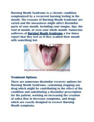 Burning Mouth Syndrome Symptoms and its Treatment Options