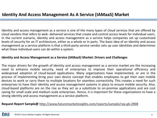 Identity And Access Management As A Service (IAMaaS) Market Revenue, Opportunity, Segment and Key Trends 2017-2027